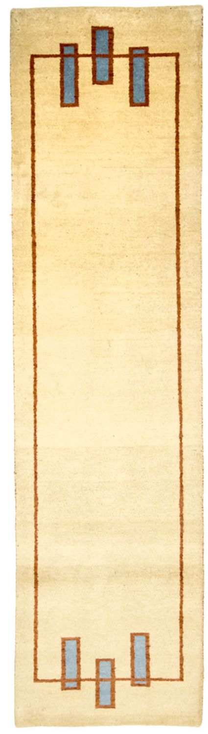 インド ギャベ 絨毯 294x80cm - ウールラグ