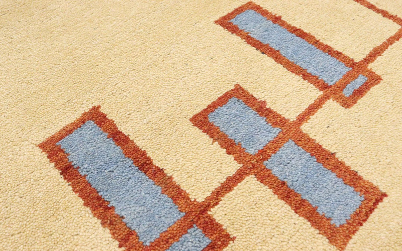 インド ギャベ 絨毯 294x80cm - ウールラグ