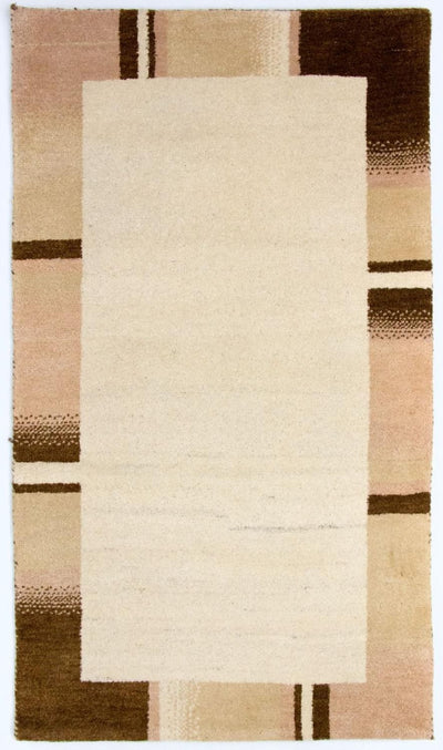 インド ギャベ 絨毯 92x160cm - ウールラグ