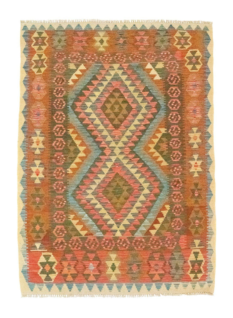 キリム アフガン 絨毯 196x154cm