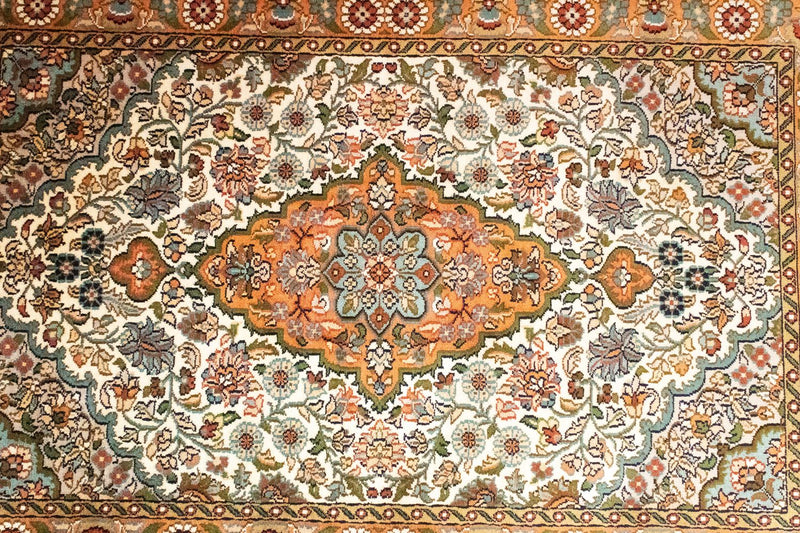 カシミールシルク 絨毯 120x80cm - オリエンタル絨毯