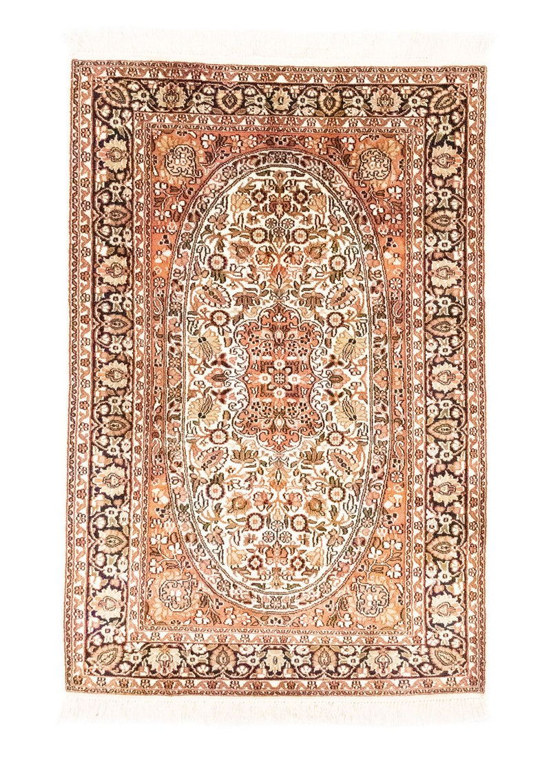 カシミールシルク 絨毯 125x83cm - オリエンタル絨毯