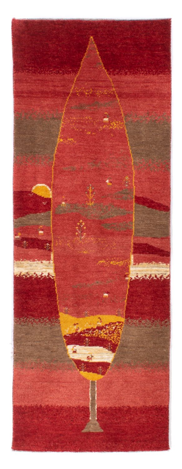ペルシャギャベ 絨毯 205x74cm - ペルシャウールラグ