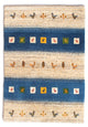 ペルシャギャベ 絨毯 123x85cm - ペルシャウールラグ