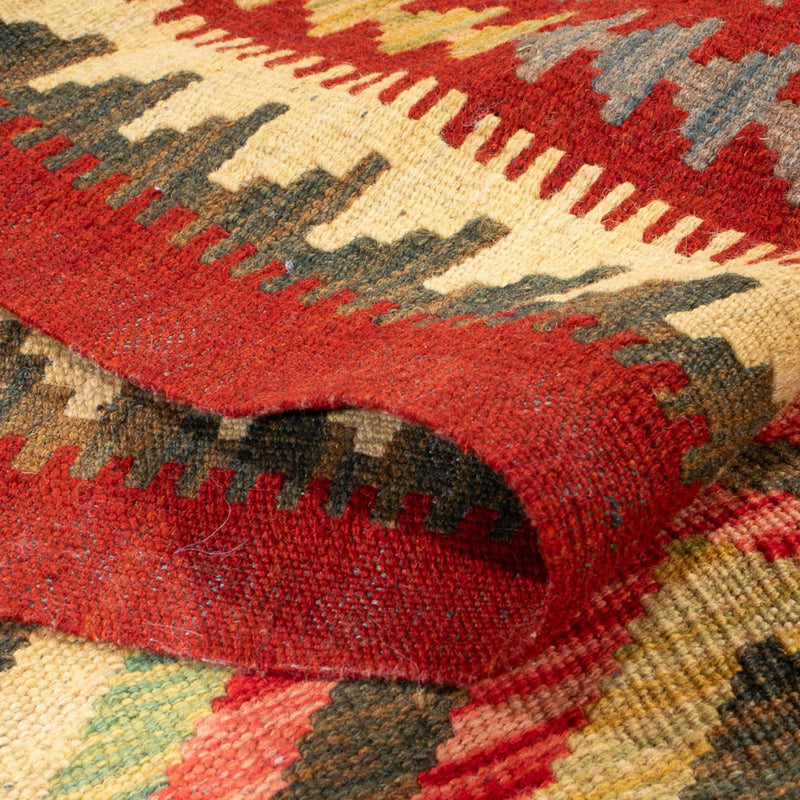 キリム マイメネ 絨毯 402x91cm - ウールラグ
