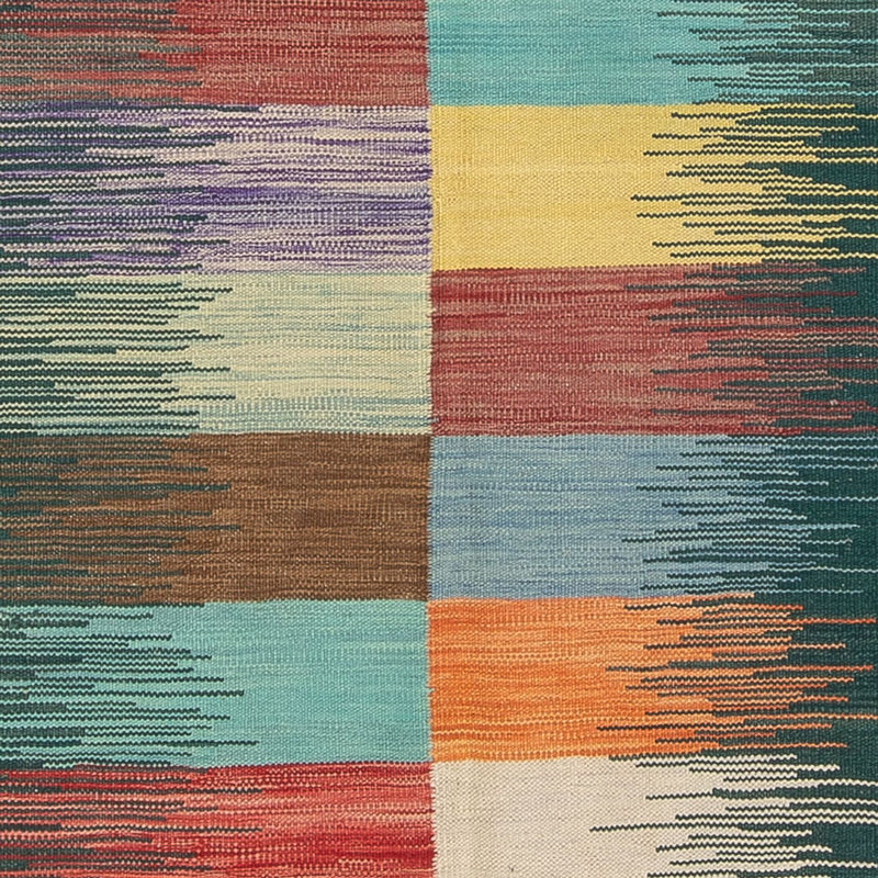 キリム モダン 絨毯 201x143cm - ウールラグ