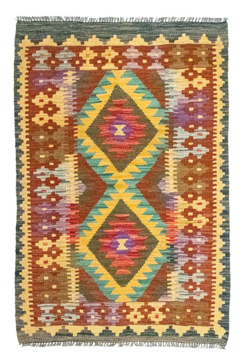 キリム アフガン 絨毯 123x80cm