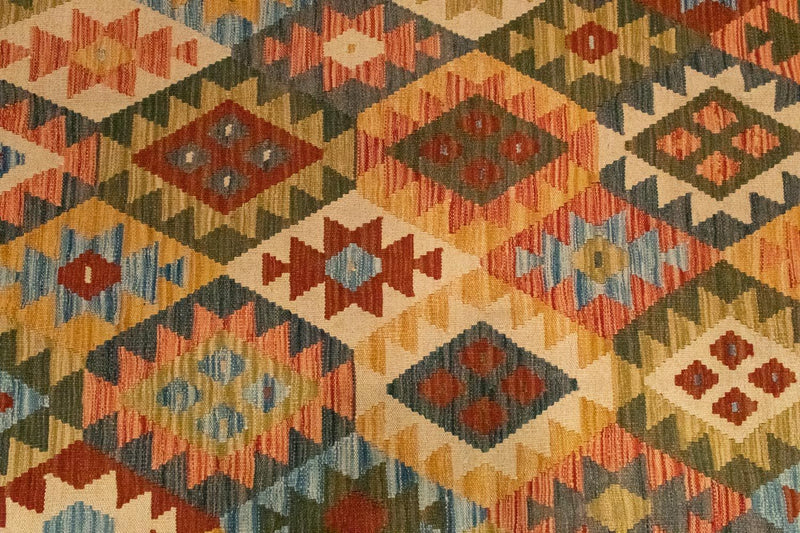 キリム アフガン 絨毯 296x197cm