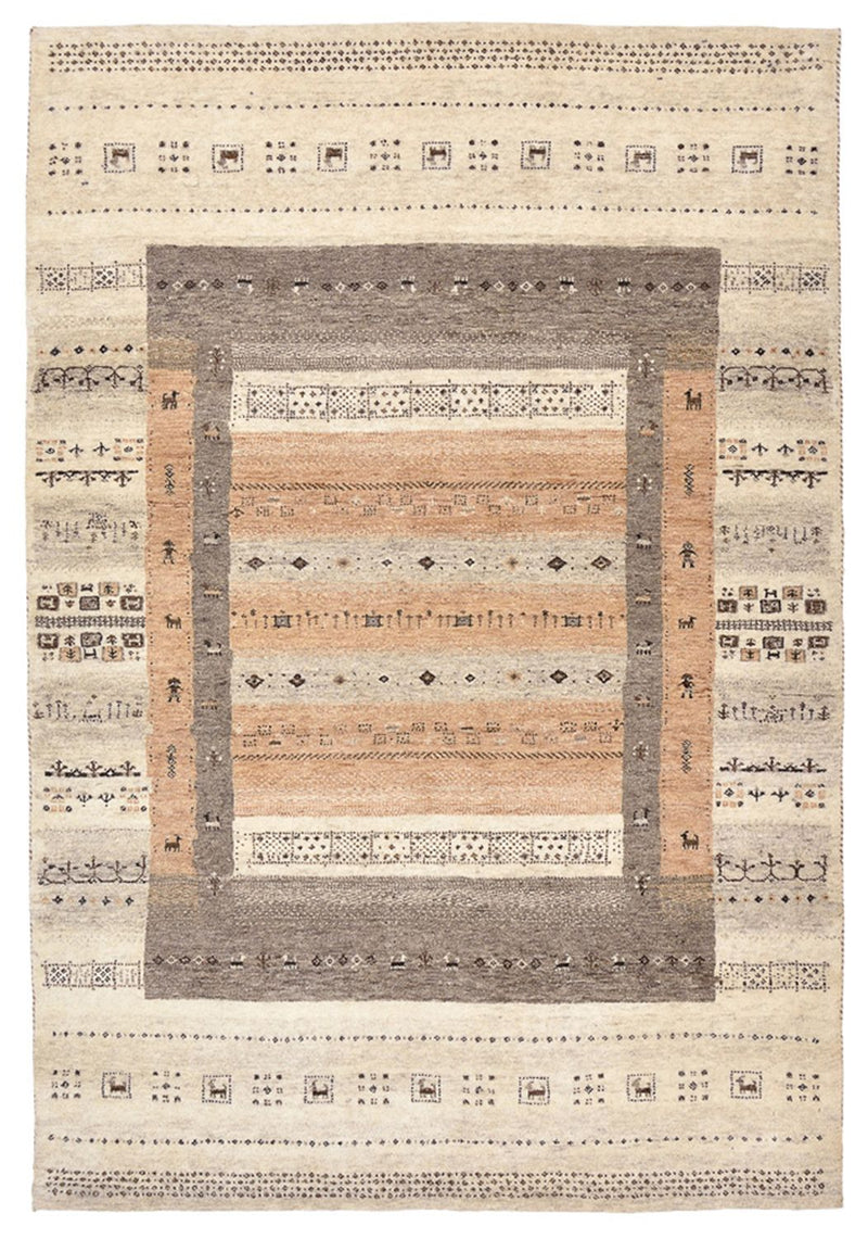 インド ロリバフト 絨毯 201x140cm - ウールラグ
