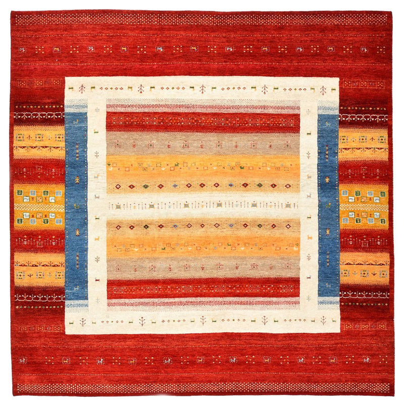 インド ロリバフト 絨毯 251x248cm - ウールラグ