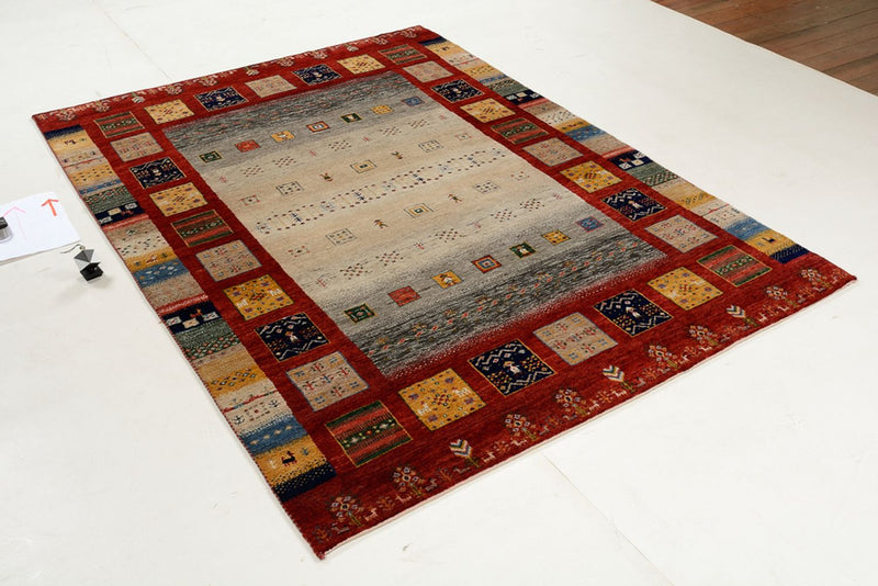 インド ロリバフト 絨毯 204x150cm - ウールラグ
