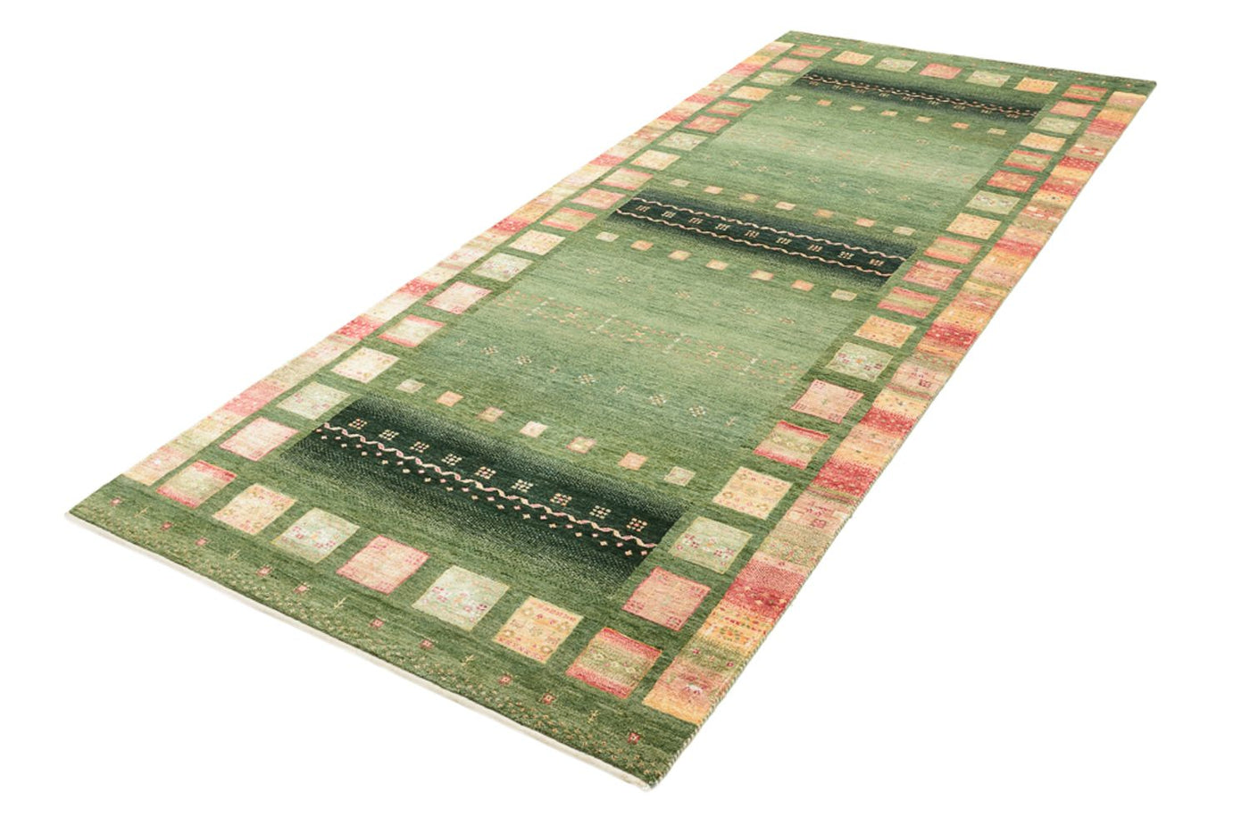 インド ロリバフト 絨毯 301x129cm - ウールラグ
