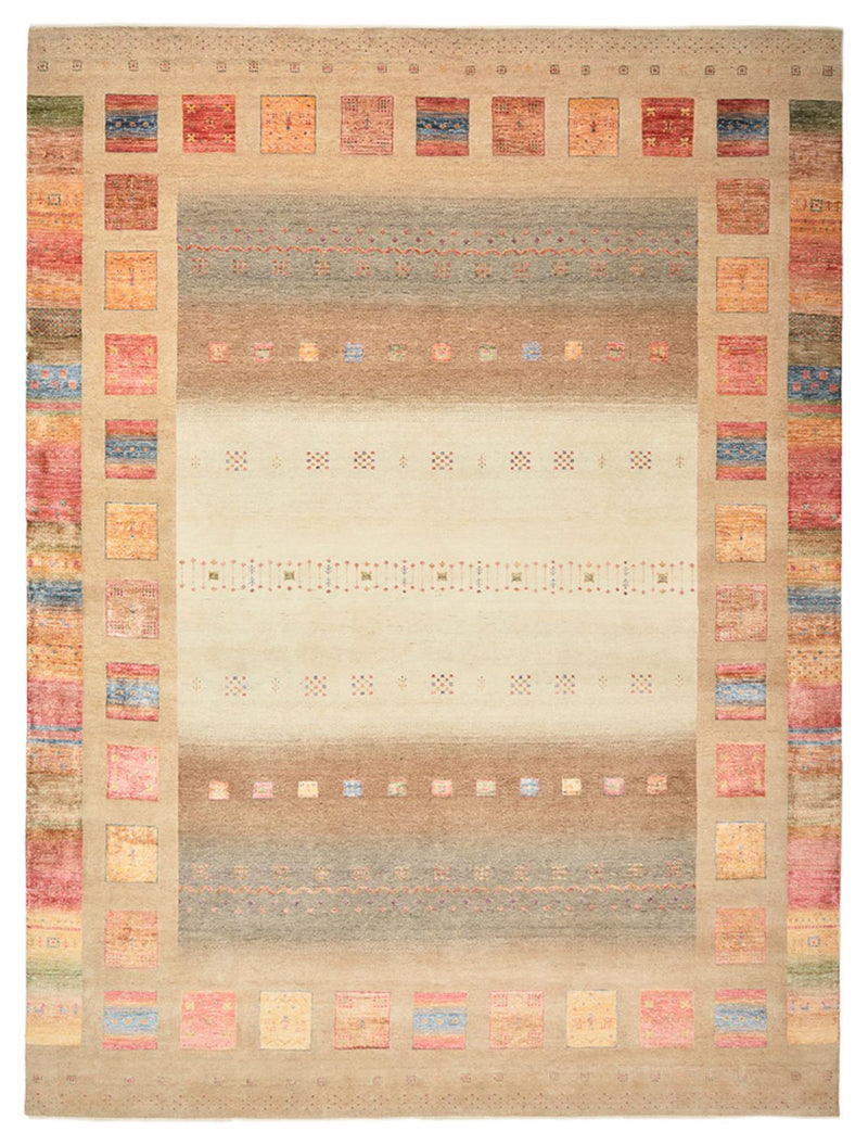 インド ロリバフト 絨毯 400x301cm - ウールラグ