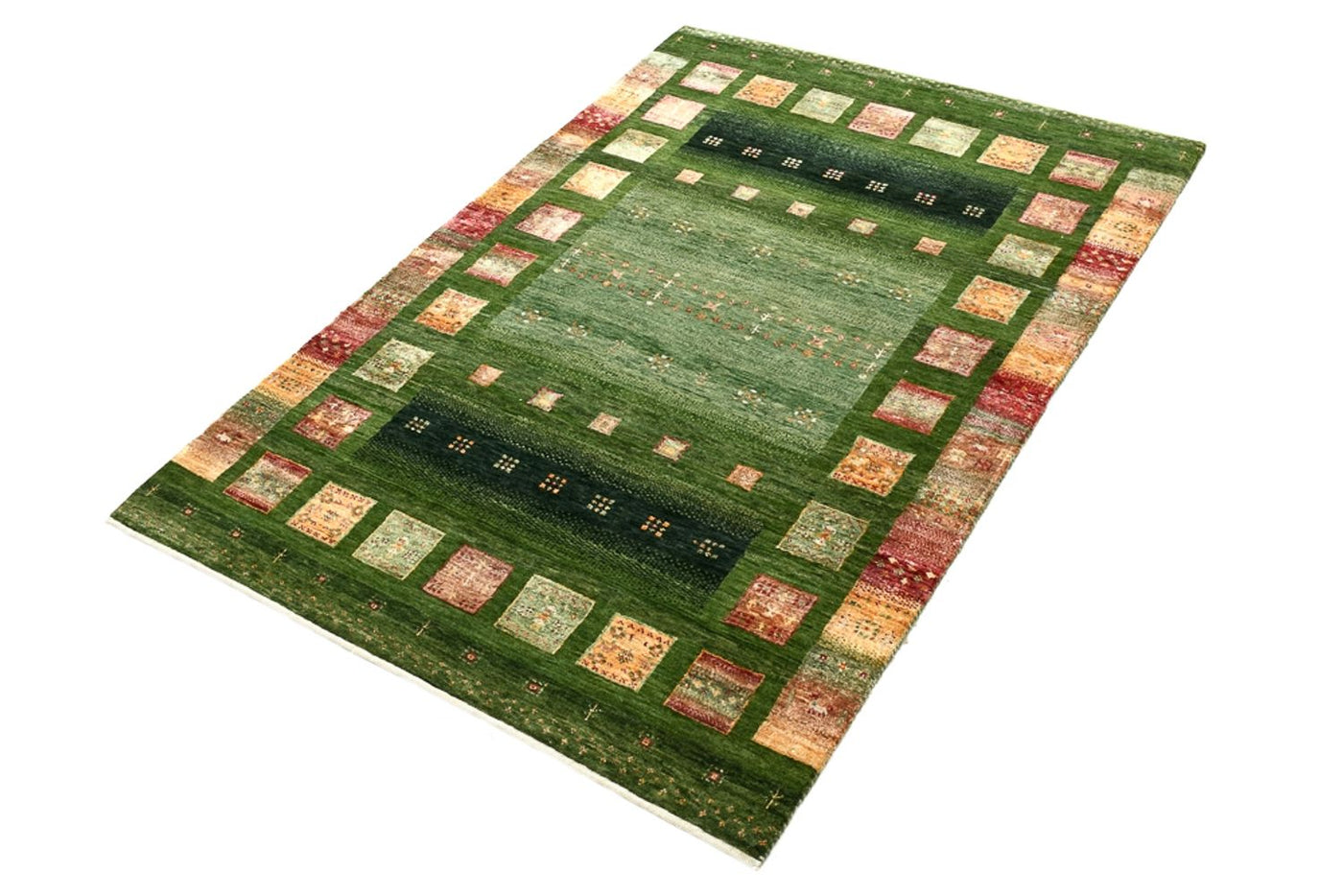 インド ロリバフト 絨毯 154x106cm - ウールラグ