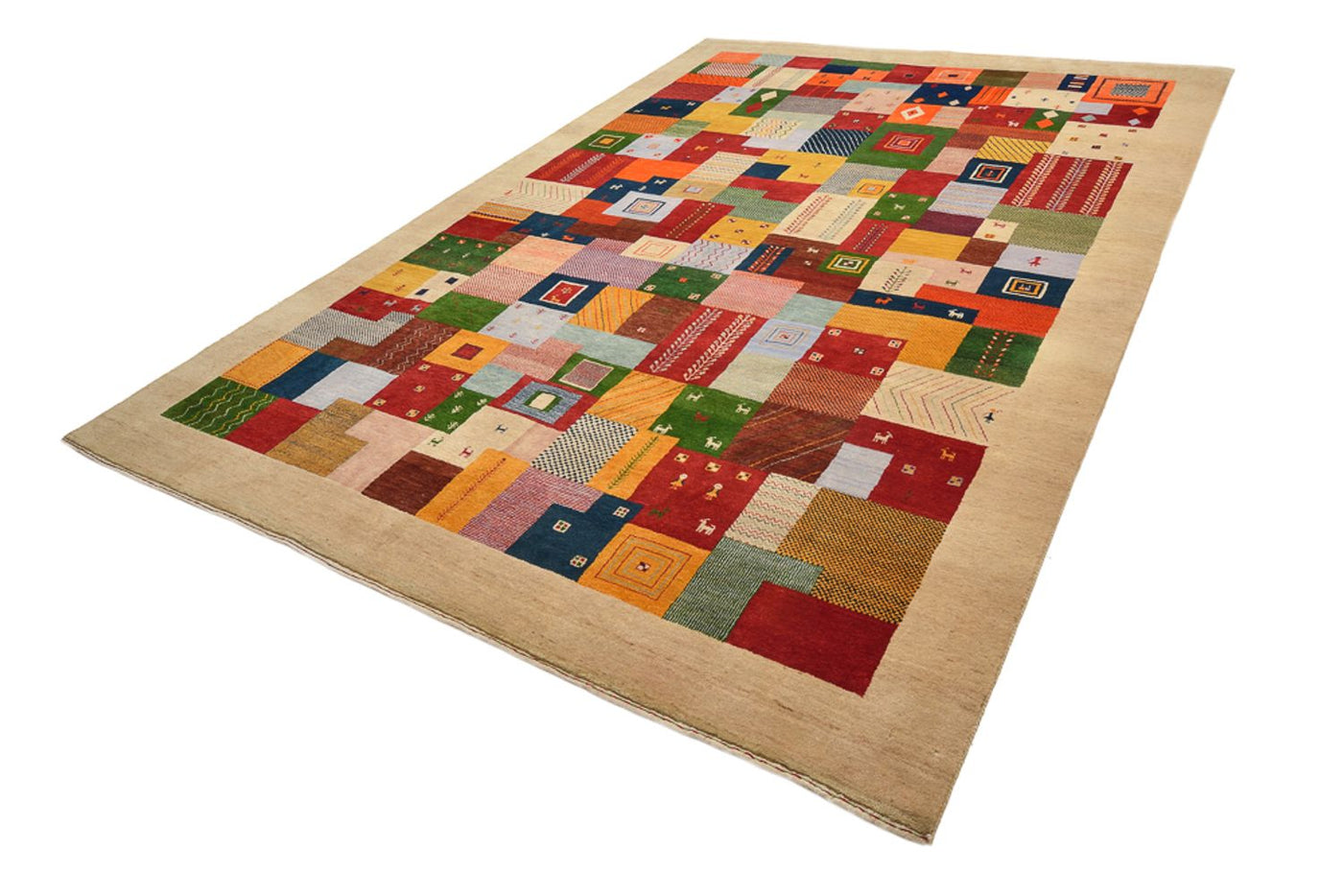 インド ロリバフト 絨毯 347x246cm - ウールラグ