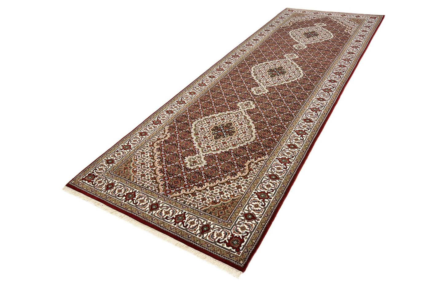 インド タブリーズ 絨毯 362x122cm - オリエンタル絨毯