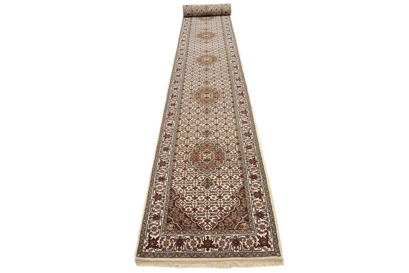 インド タブリーズ 絨毯 602x81cm - オリエンタル絨毯