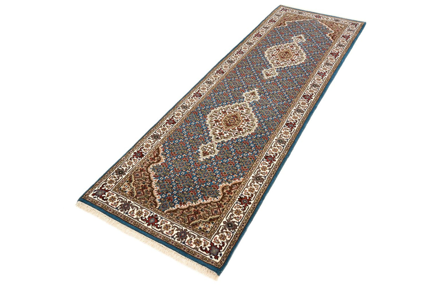 インド タブリーズ 絨毯 244x75cm - オリエンタル絨毯