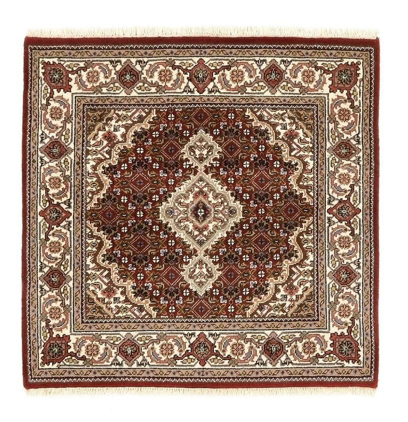 インド タブリーズ 絨毯 93x89cm - オリエンタル絨毯