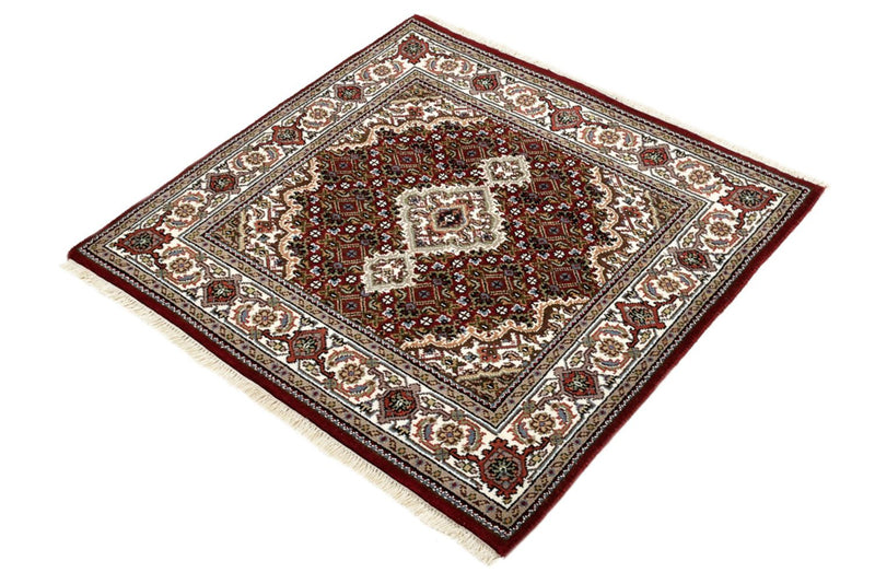 インド タブリーズ 絨毯 93x89cm - オリエンタル絨毯