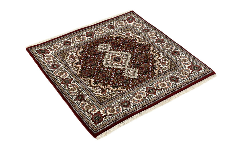 インド タブリーズ 絨毯 93x89cm - オリエンタル絨毯