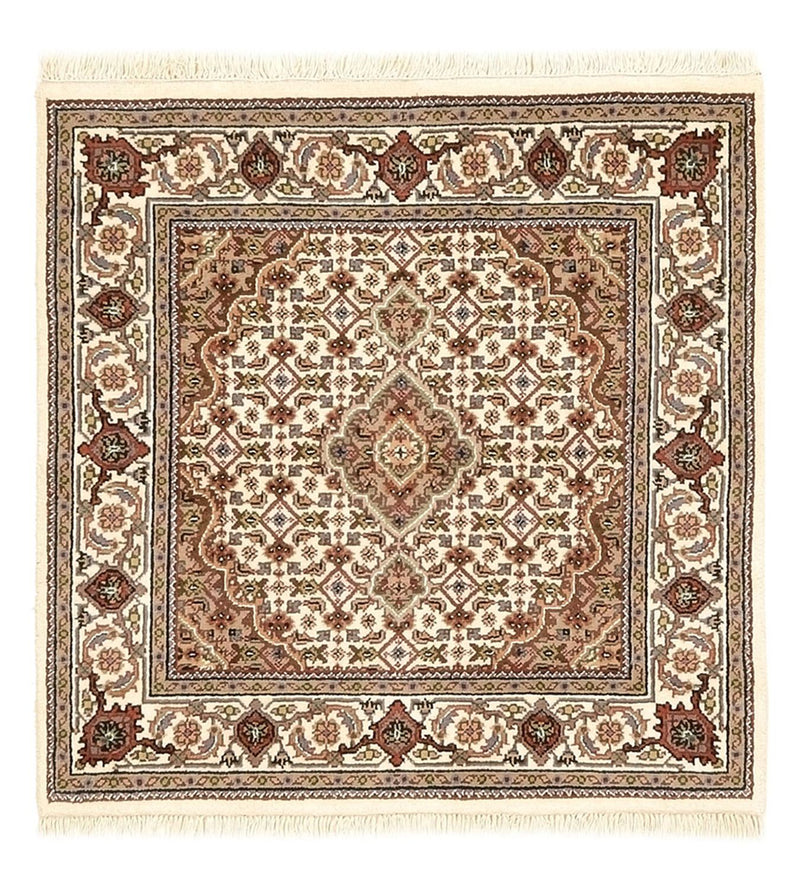 インド タブリーズ 絨毯 92x89cm - オリエンタル絨毯