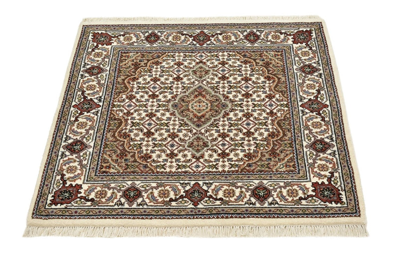 インド タブリーズ 絨毯 92x89cm - オリエンタル絨毯