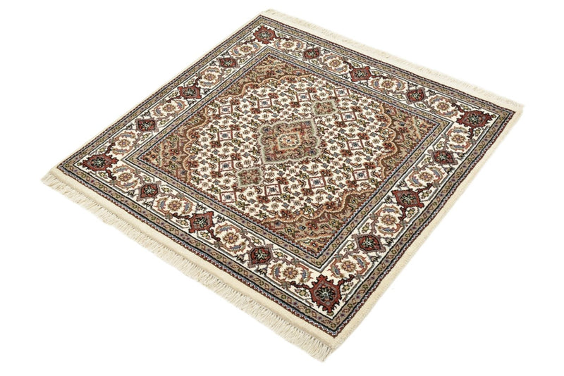 インド タブリーズ 絨毯 92x89cm - オリエンタル絨毯