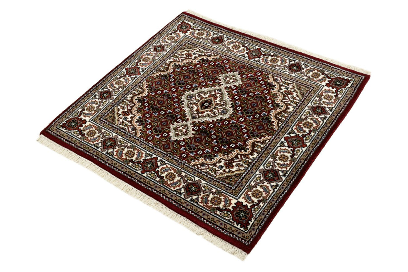 インド タブリーズ 絨毯 94x89cm - オリエンタル絨毯