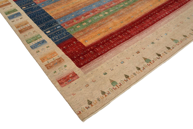 インド ロリバフト 絨毯 343x241cm - ウールラグ