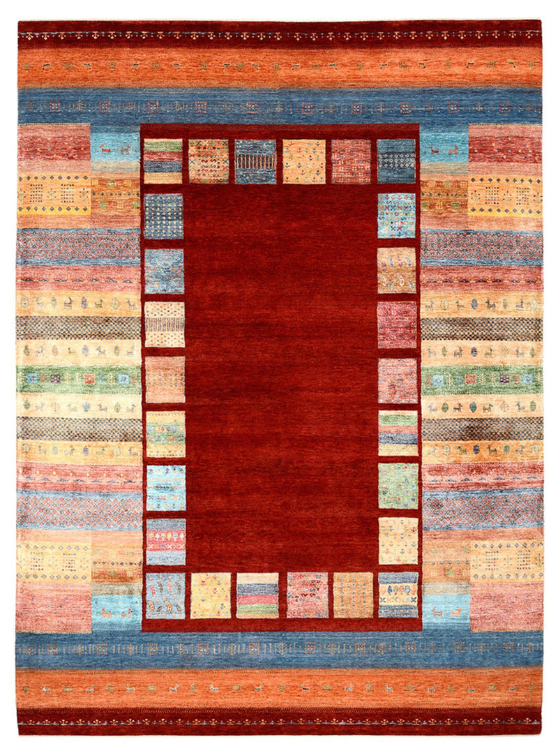インド ロリバフト 絨毯 342x253cm - ウールラグ
