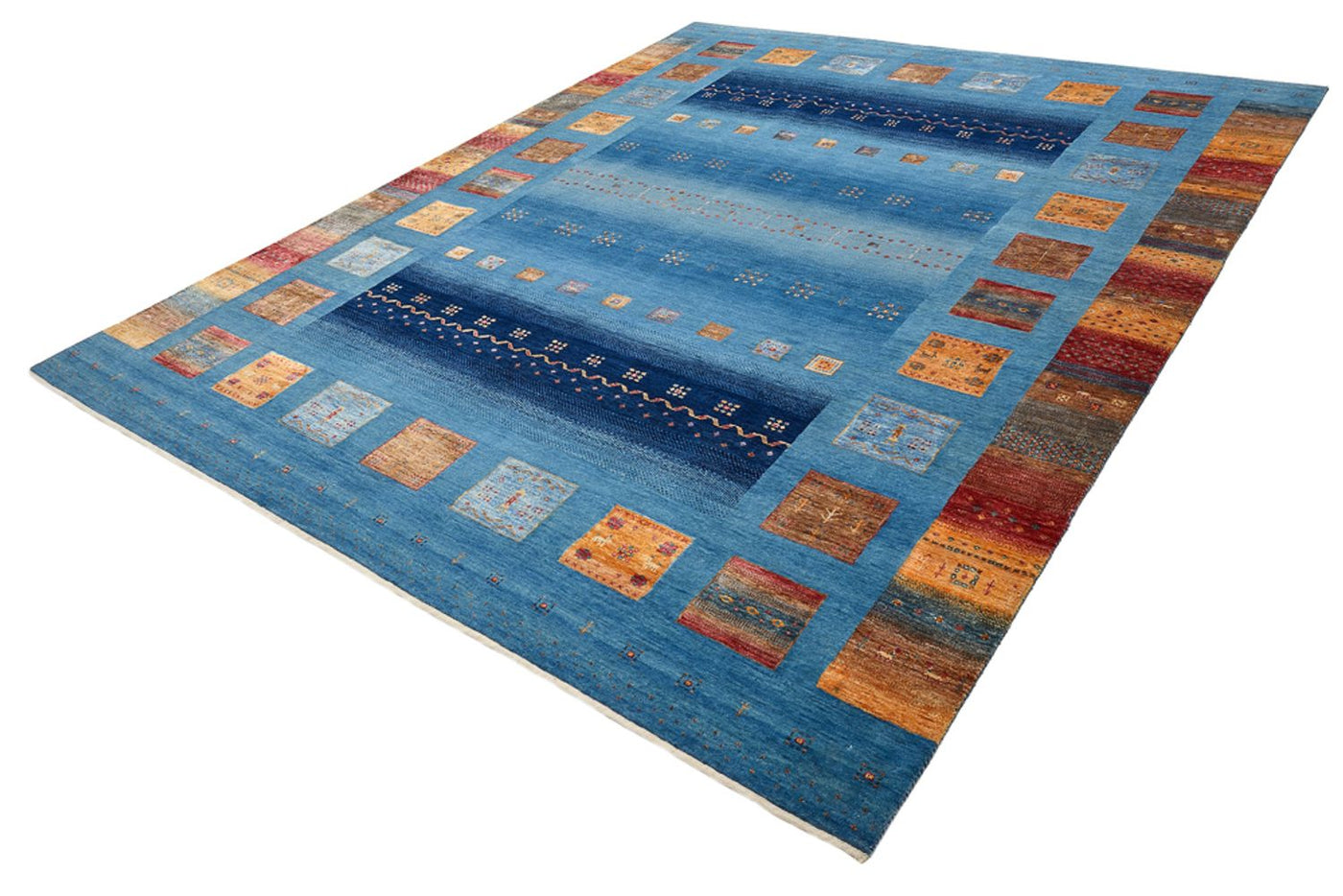 インド ロリバフト 絨毯 338x249cm - ウールラグ