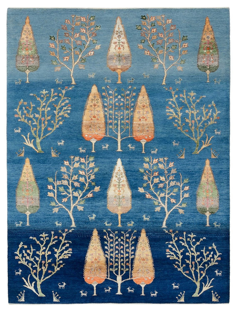インド ロリバフト 絨毯 204x155cm - ウールラグ