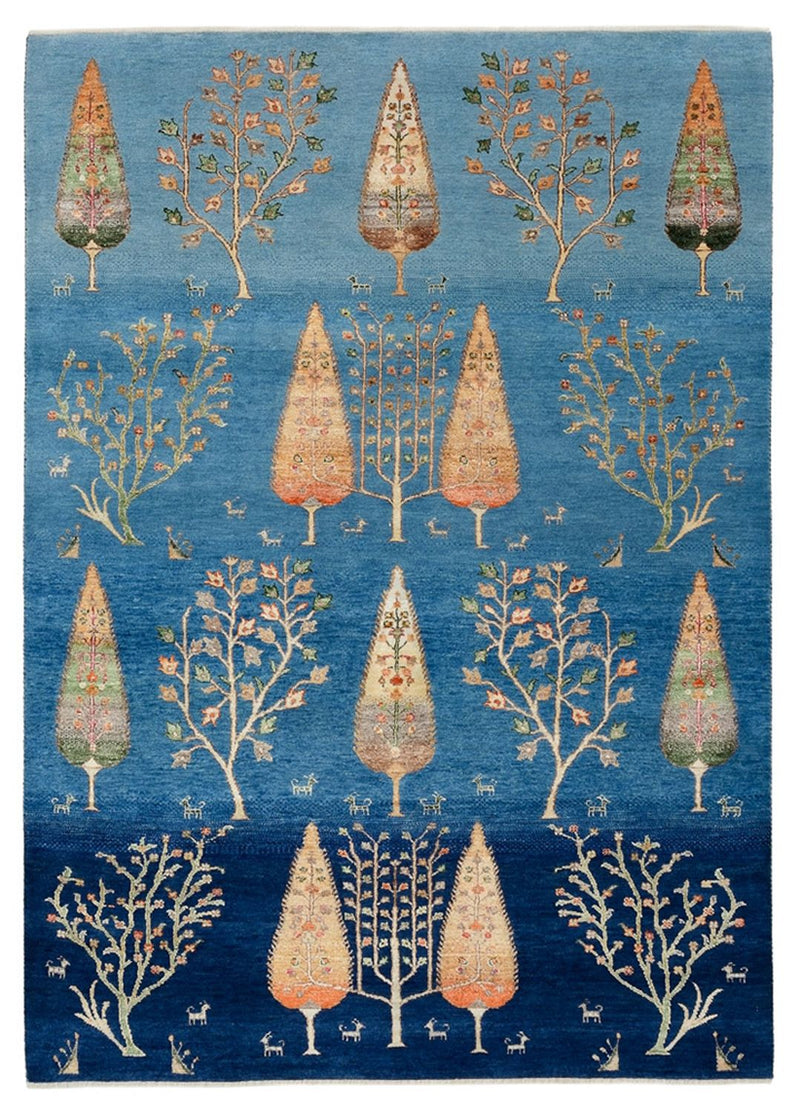 インド ロリバフト 絨毯 206x150cm - ウールラグ