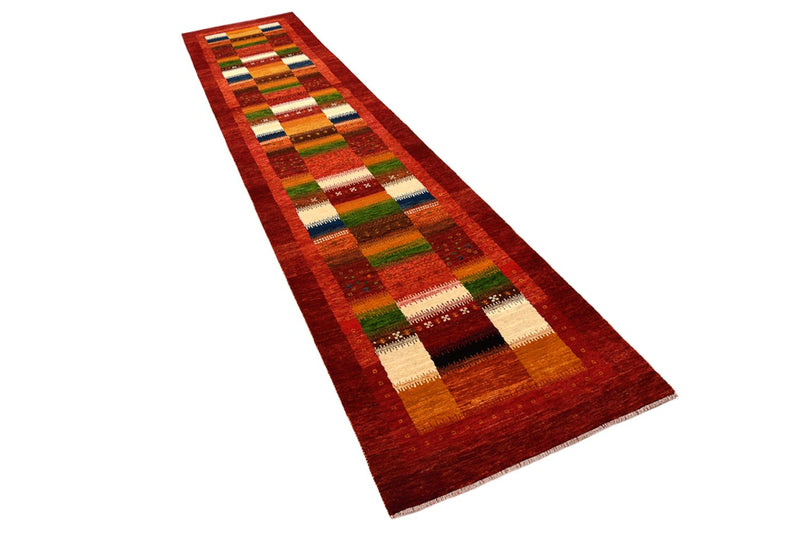 インド ロリバフト 絨毯 386x83cm - ウールラグ