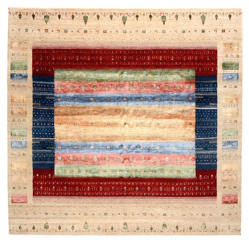 インド ロリバフト 絨毯 253x246cm - ウールラグ