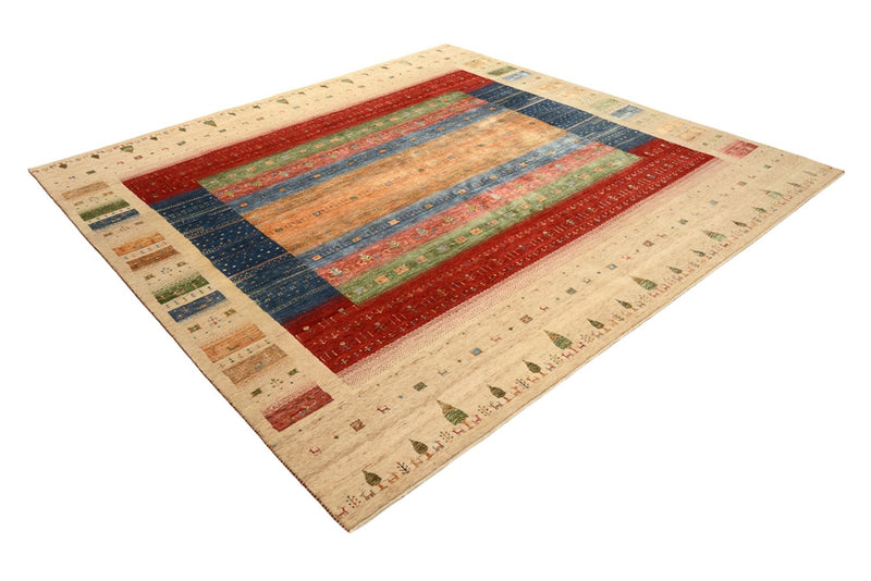 インド ロリバフト 絨毯 253x246cm - ウールラグ