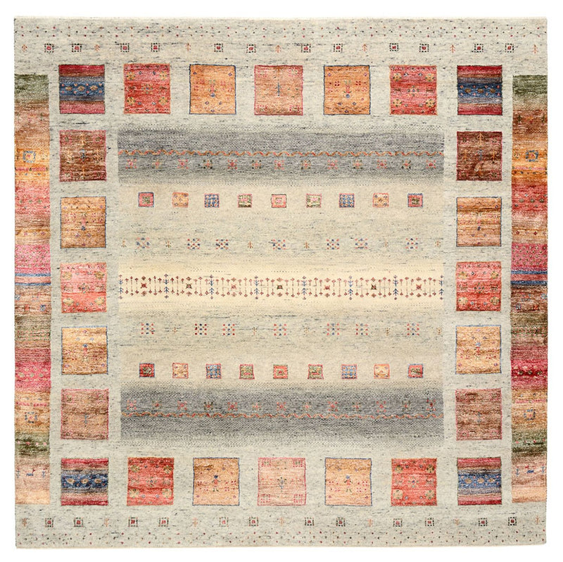 インド ロリバフト 絨毯 202x199cm - ウールラグ