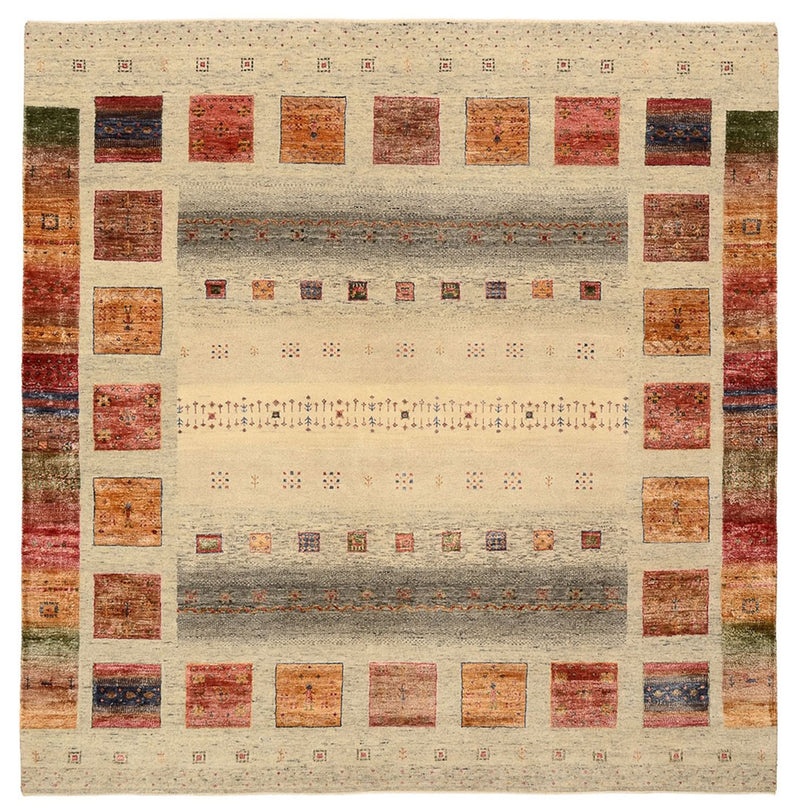 インド ロリバフト 絨毯 206x204cm - ウールラグ