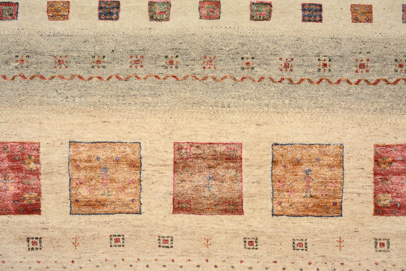 インド ロリバフト 絨毯 206x204cm - ウールラグ