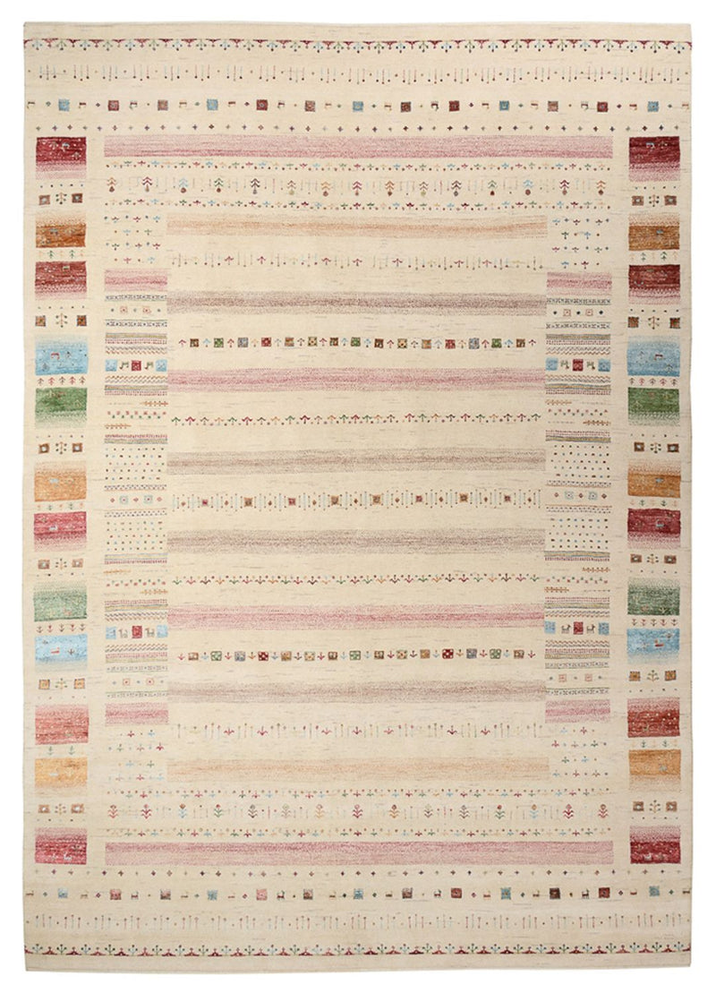 インド ロリバフト 絨毯 356x251cm - ウールラグ