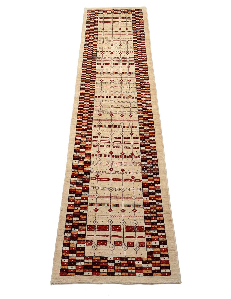 ロリバフト 絨毯 391x88cm - ペルシャウールラグ