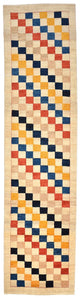 ロリバフト 絨毯 381x93cm - ペルシャウールラグ