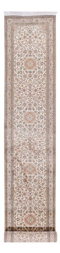 カシミールシルク 絨毯 79x480cm - オリエンタル絨毯 - クリーム – product image