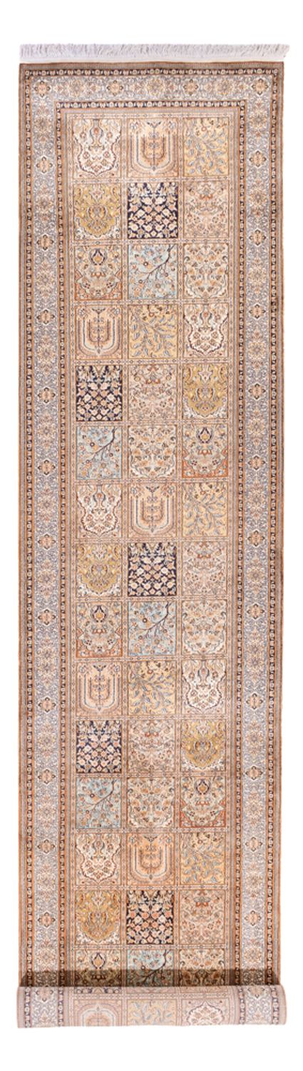 カシミールシルク 絨毯 452x97cm - オリエンタル絨毯