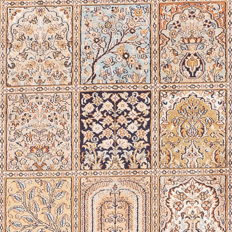 カシミールシルク 絨毯 452x97cm - オリエンタル絨毯