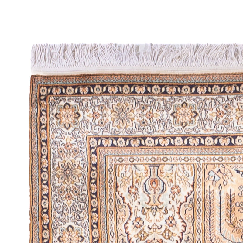 カシミールシルク 絨毯 452x97cm - オリエンタル絨毯