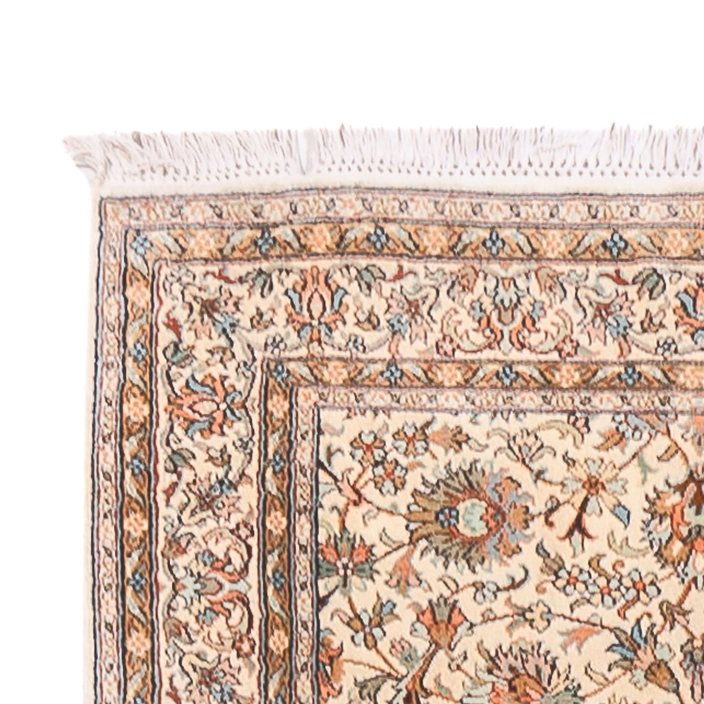 カシミールシルク 絨毯 444x94cm - オリエンタル絨毯
