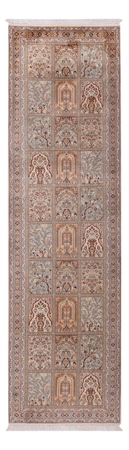 カシミールシルク 絨毯 303x81cm - オリエンタル絨毯