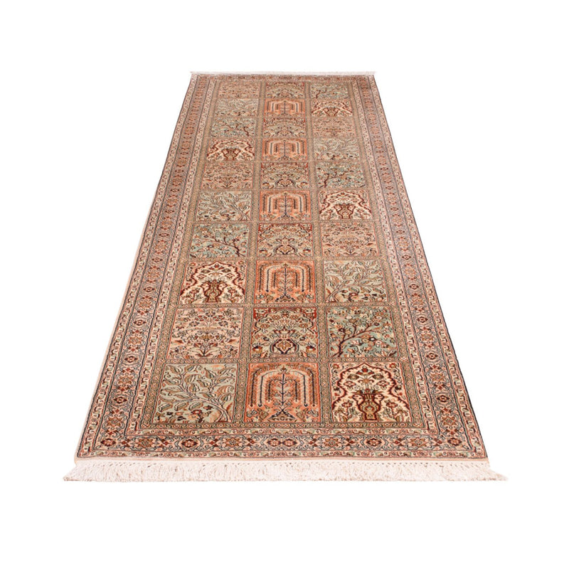 カシミールシルク 絨毯 303x81cm - オリエンタル絨毯